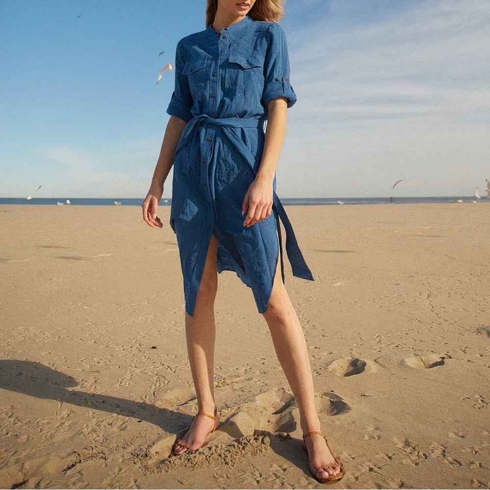 NWOT Veronica Beard Midi Makua Shirt Dress